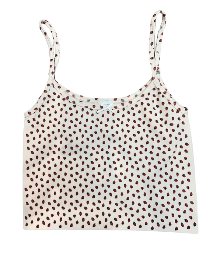 8apart Women Summer Strawberry Top Distressed/seasonal womens 8apart Cream Juniors/Women S/M