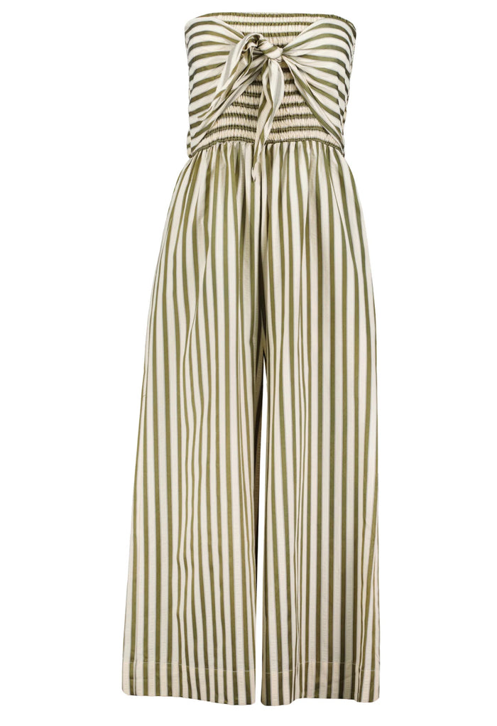 BISHOP & YOUNG ELVA FRONT TIE STRIPE JUMPSUIT