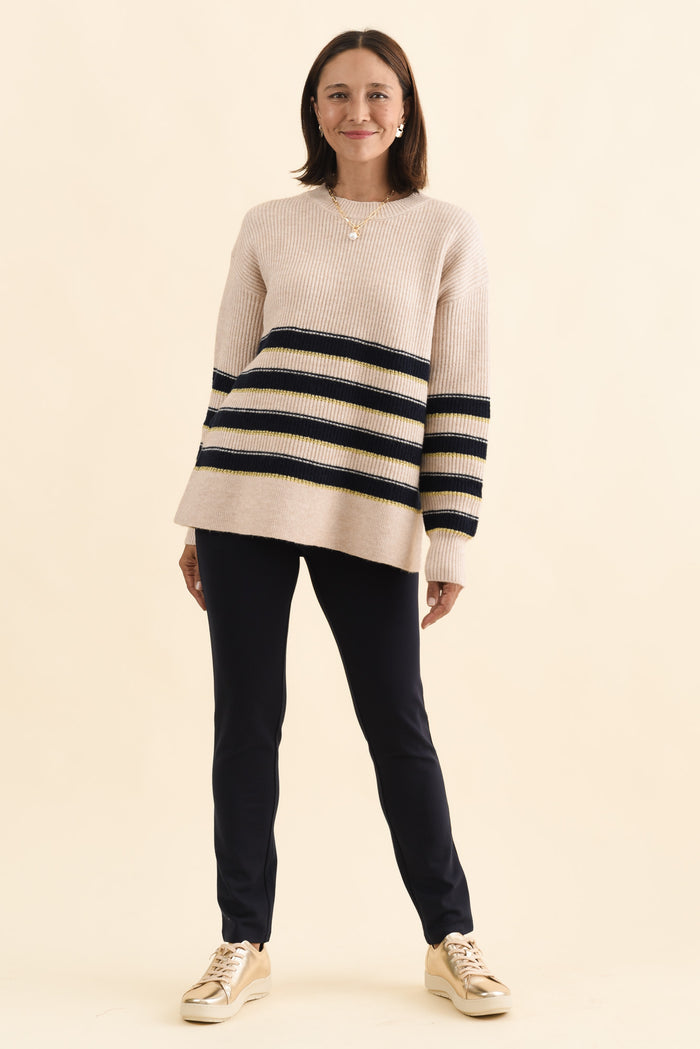 Camryn Cream Stripe Knit Jumper