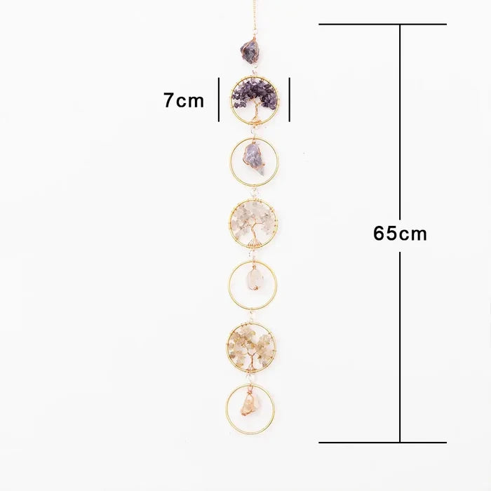 Crystolver Tree of Life Gemstone Beaded Wall Hanger