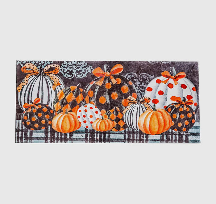 Evergreen Enterprises Elegant Patterned Pumpkins Sassafras Switch Mat