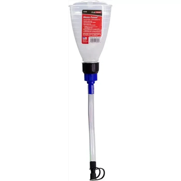 FloTool Measu-Funnel Easy Grip Handle On/Off Adjustable Plastic Spout