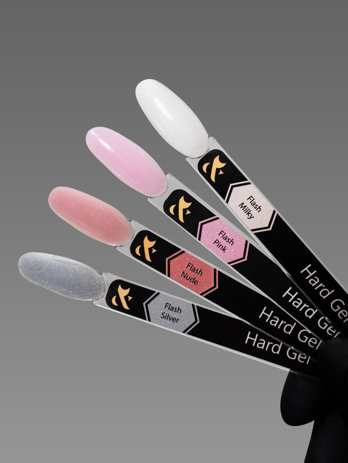 F.O.X Hard Gel Flash – Set of 4, 15 ml builder gel F.O.X