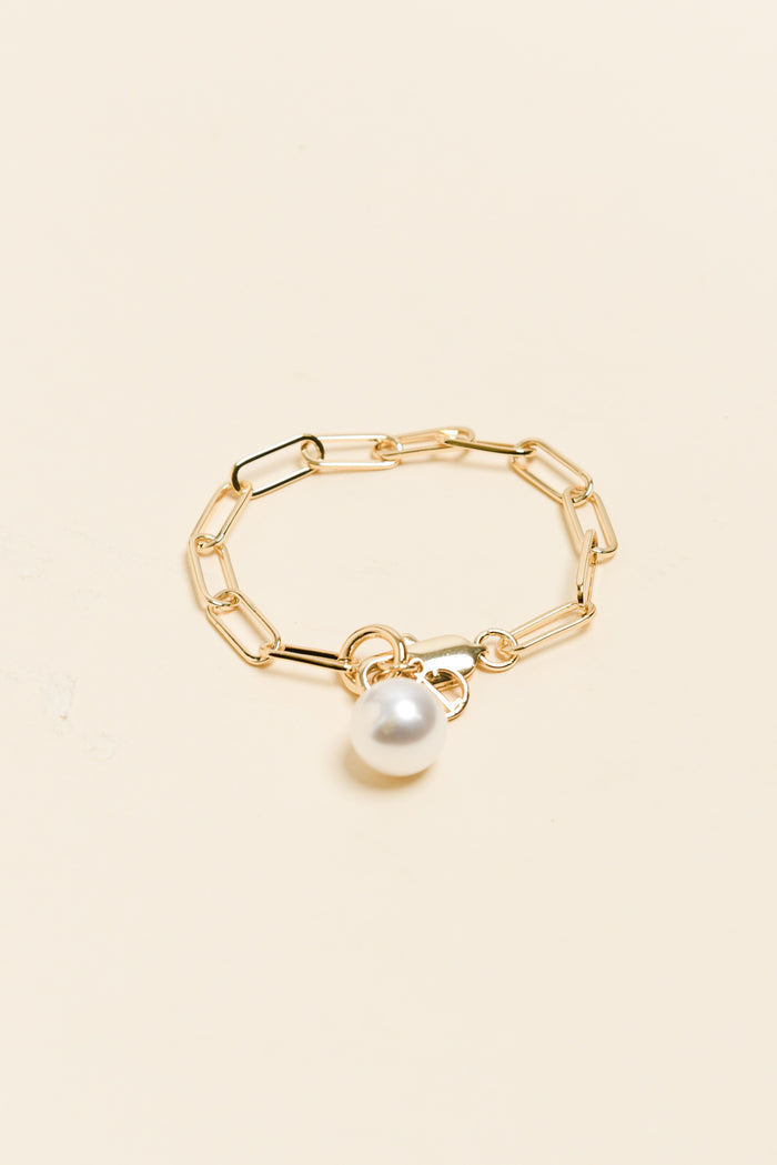 Hayley Gold Pearl Bracelet