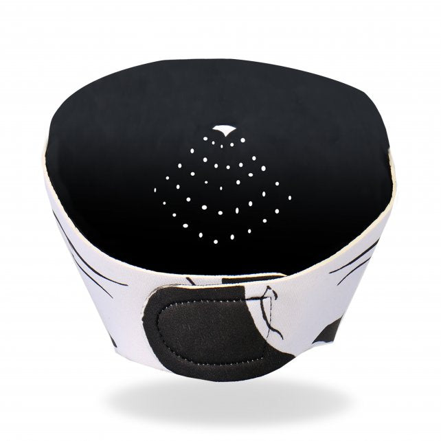 Hot Leathers Neoprene Skull 1/2 Mask - Black and White Face Mask facemask