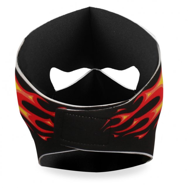 Hot Leathers Red Evil Skull Neoprene Face Mask w/ Flames