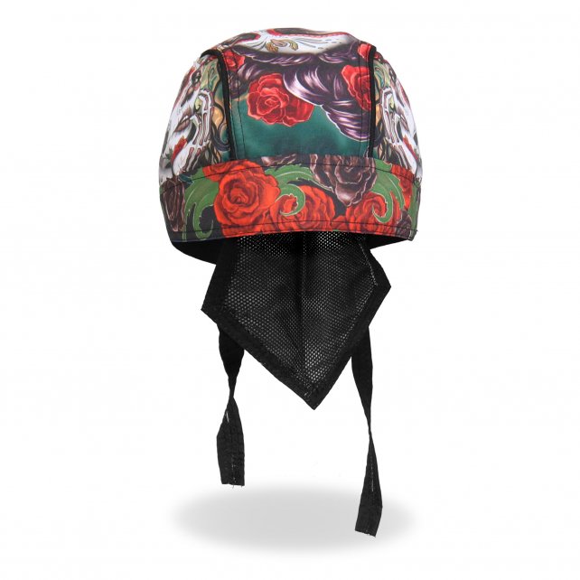 Hot Leathers Sugar Woman Headwrap w/ Roses Premium Du-Rag