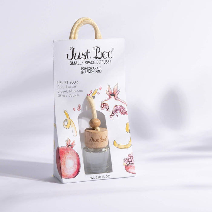 JUST BEE Small-Space Hanging Diffuser - Pomegranate & Lemon Rind