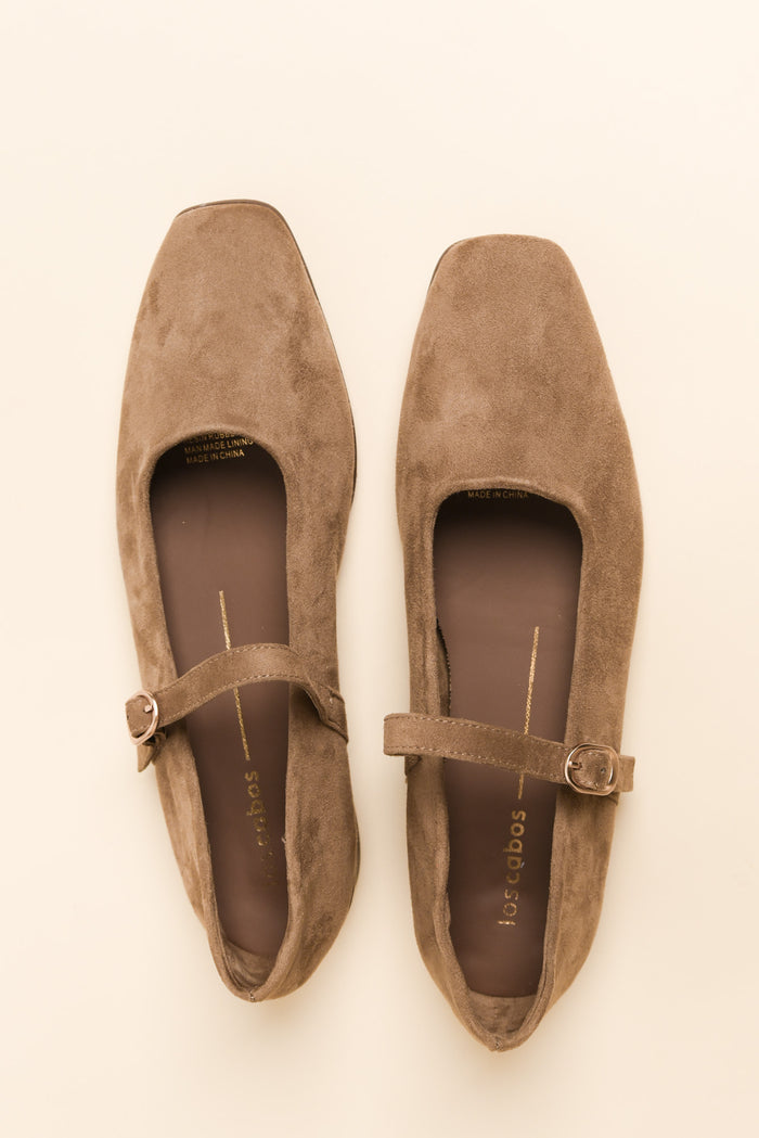 Landara Tan Suede Ballet Flat