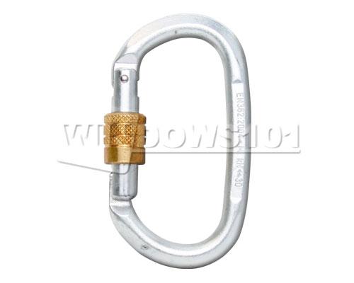 Liberty Mt Oval Hard Steel Screw Gate Locking 30kN Carabiner - Windows101
