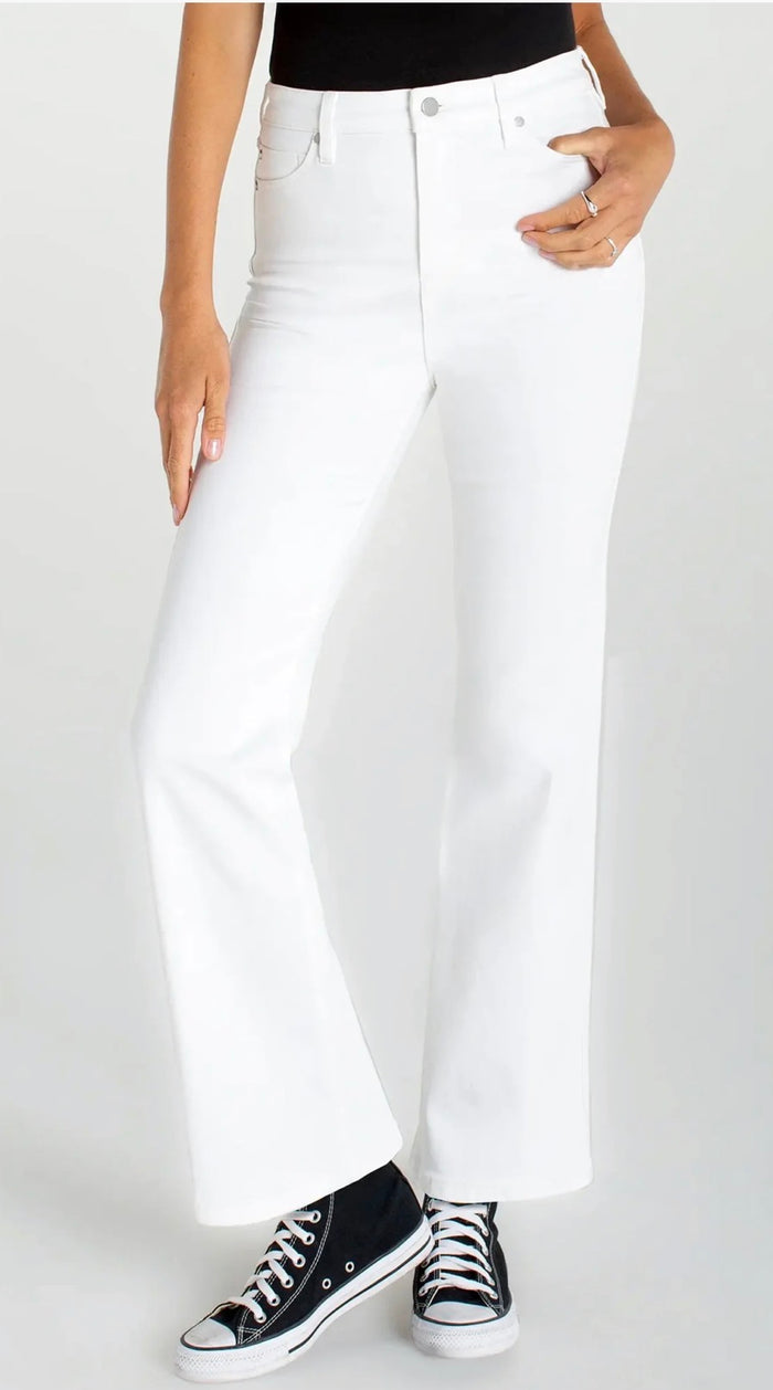 LIVERPOOL LUCY HI-RISE BOOT CUT-BRIGHT WHITE