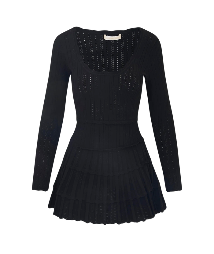 Love Shack Fancy Women Lavender Dress Black Distressed/seasonal womens Love Shack Fancy