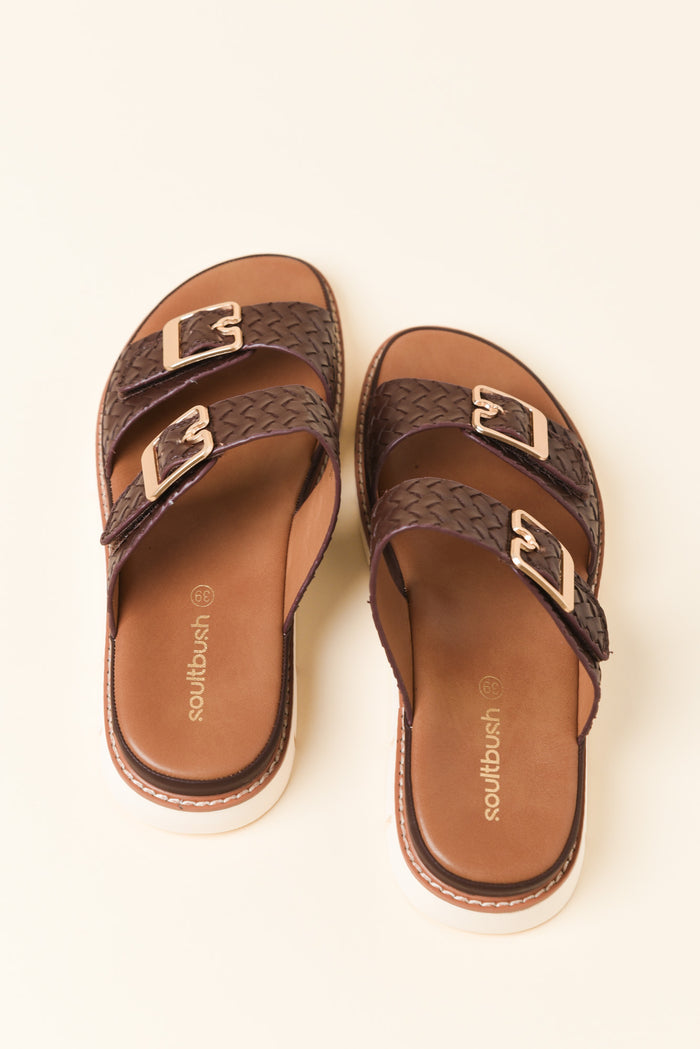 Mission Chocolate Woven Slide