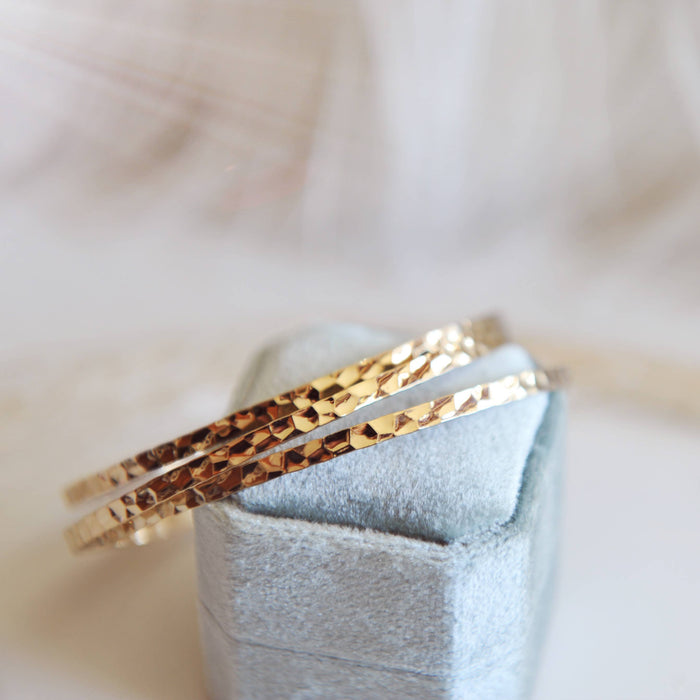 Oh So Lovely Hammered gold bracelet, Dixie