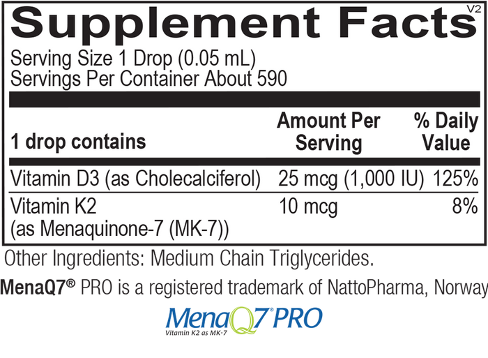 OrthoMolecular Liquid Vitamin D3 with K2 2
