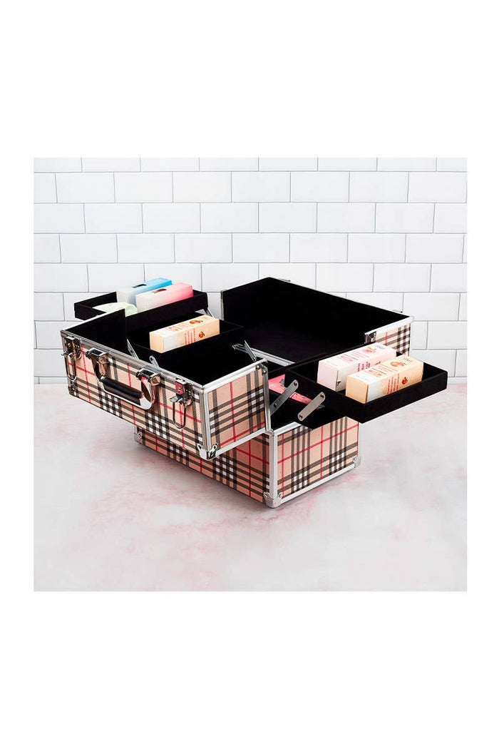 Romantic Beauty CCB-205 Makeup Tool Box Check Print - 1pc