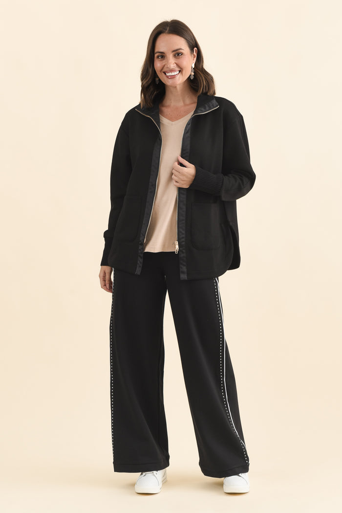 Sabi Black Zip Sweatshirt