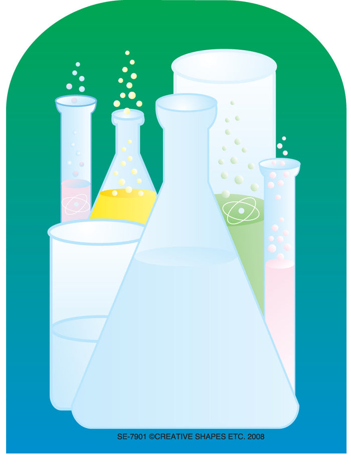 Beaker-shaped mini notepad, 3x3 inches, 35 acid-free sheets