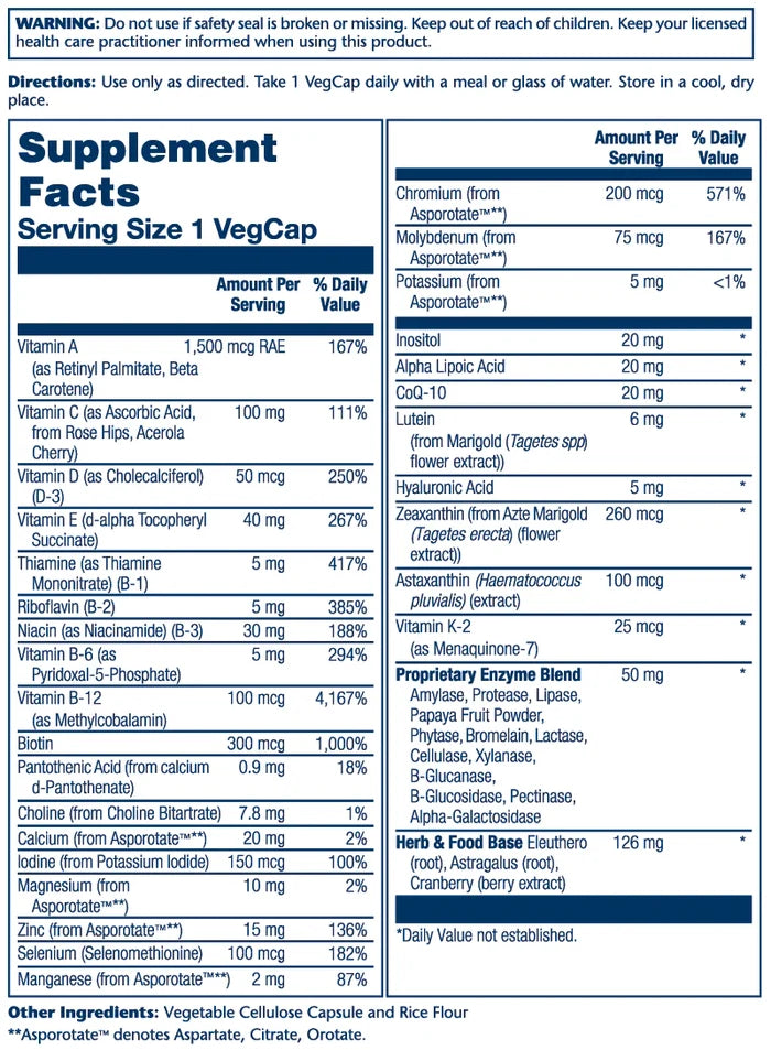 Solaray Once Daily Adult 50+ Multi-Vitamin Capsules 2