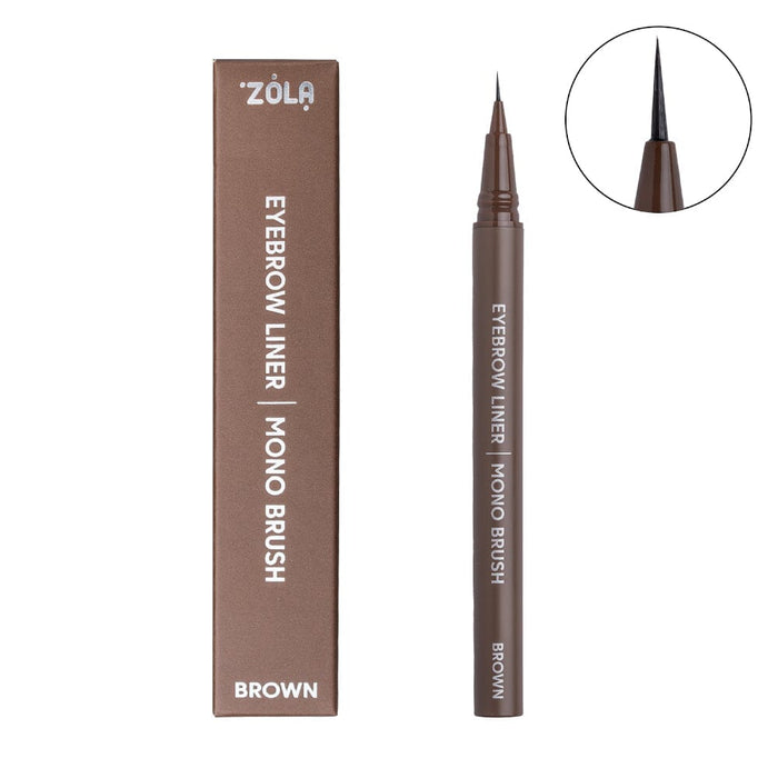 ZOLA Brown Eyebrow Liner with mono brush Eyebrow Liner ZOLA