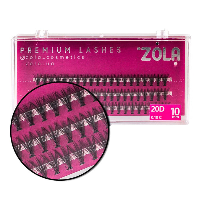 ZOLA Lash Clusters Extension 20D 10 mm Lash Clusters ZOLA