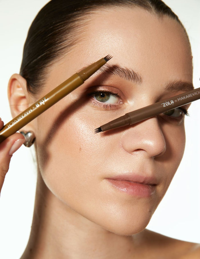 ZOLA x Makarevich Light Brown Eyebrow Liner with Quad Brush Eyebrow Liner ZOLA
