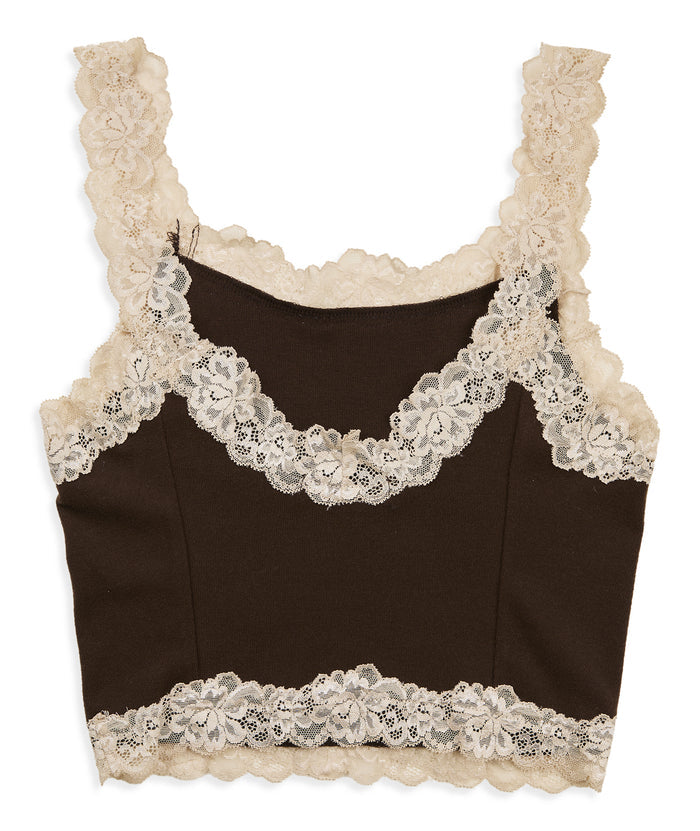 8apart Women Fitch Floral Lace Strap Crop Cami Distressed/seasonal womens 8apart