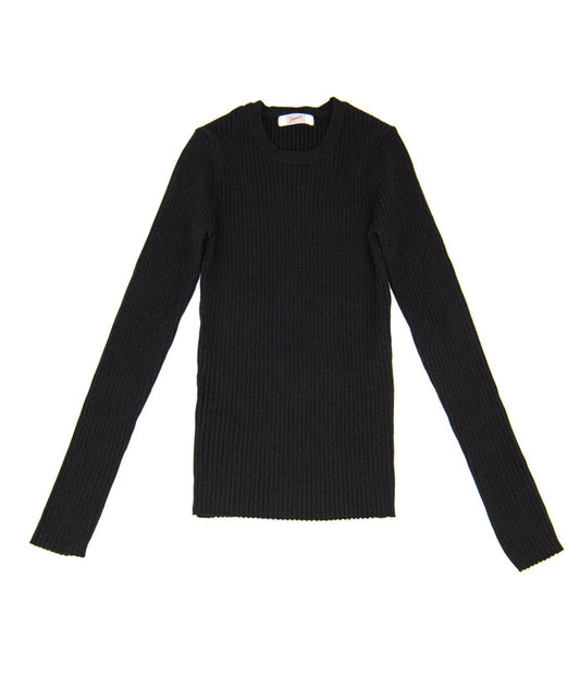8apart Women Frankie's Favorite Long Sleeve Ribbed Top Distressed/seasonal womens 8apart Black Juniors/Women S