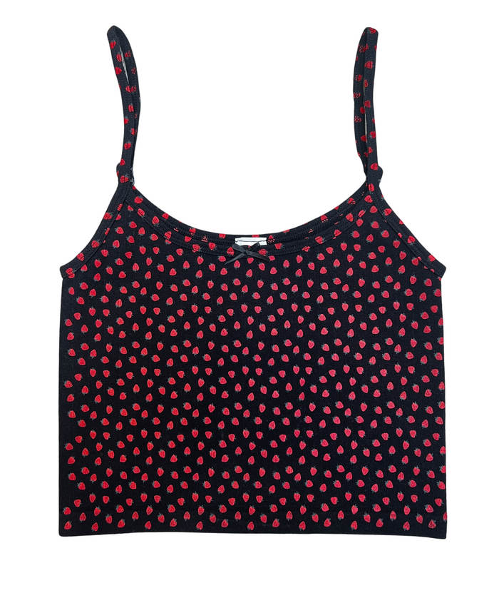 8apart Women Summer Strawberry Top Distressed/seasonal womens 8apart Black Juniors/Women S/M