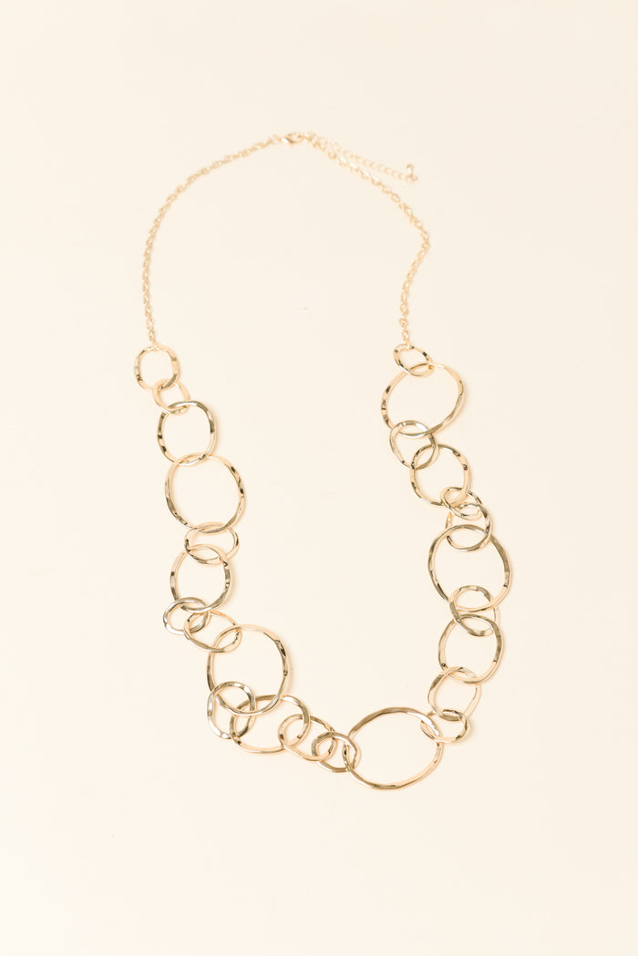 Aberdeen Gold Ring Link Necklace