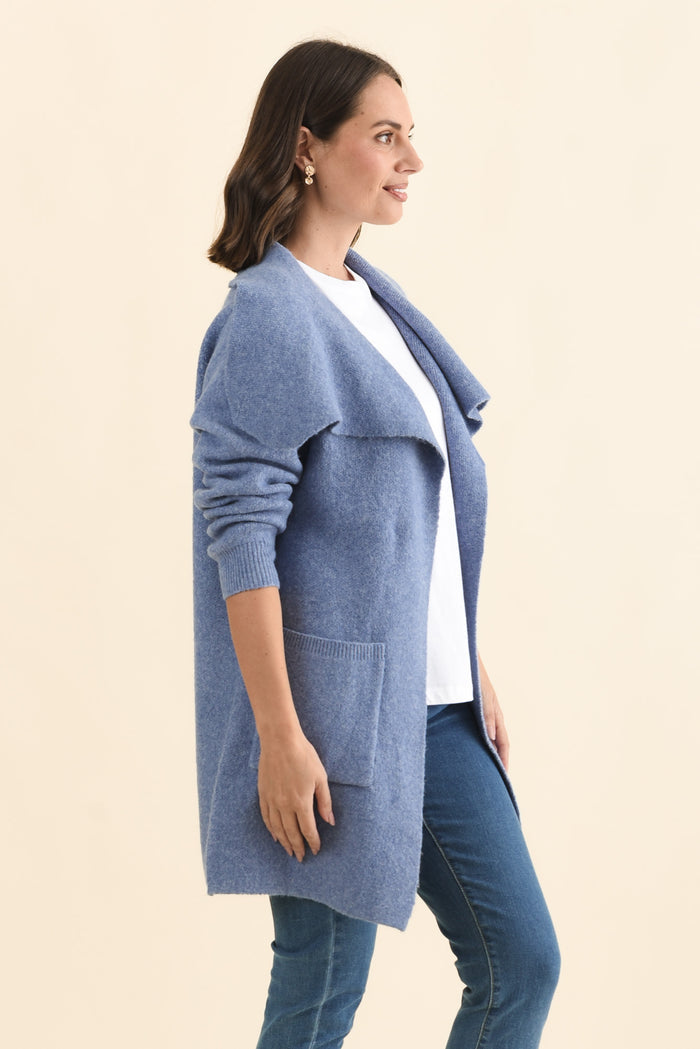 Abigail Blue Oversized Cardigan