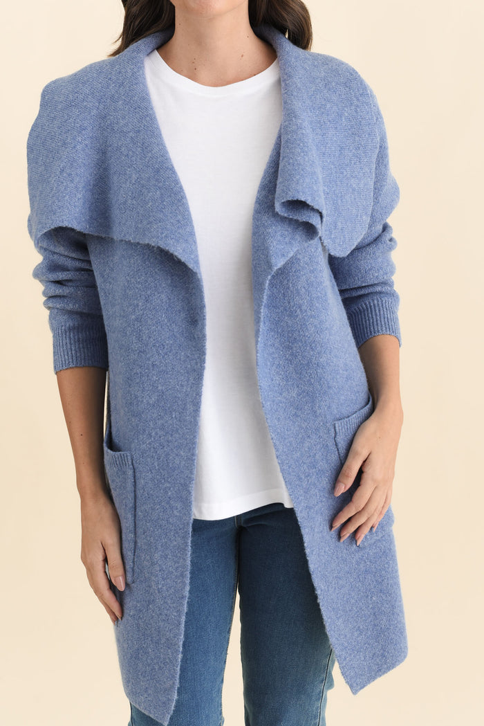 Abigail Blue Oversized Cardigan