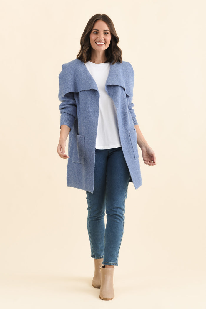 Abigail Blue Oversized Cardigan