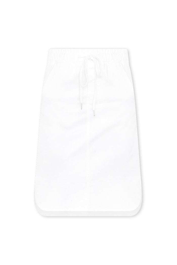 Alina White Denim Drawstring Skirt,ghost-mani