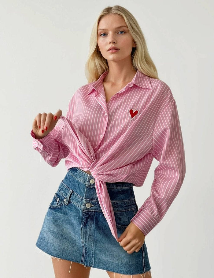 ANA Striped Heart Spring Shirts