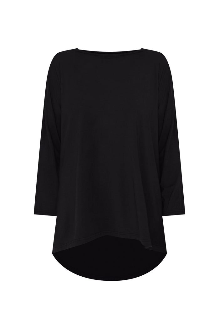 Anakin Black Hi Lo Bamboo Top,ghost-mani
