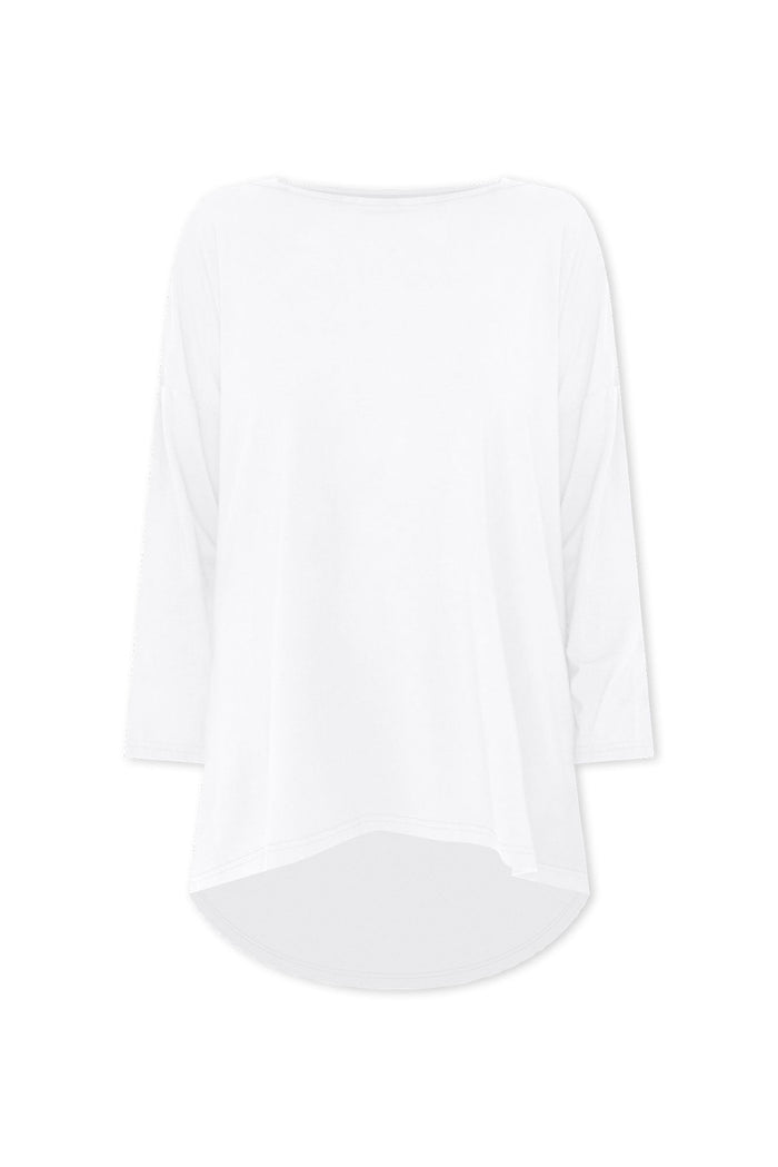 Anakin White Hi Lo Bamboo Top,ghost-mani