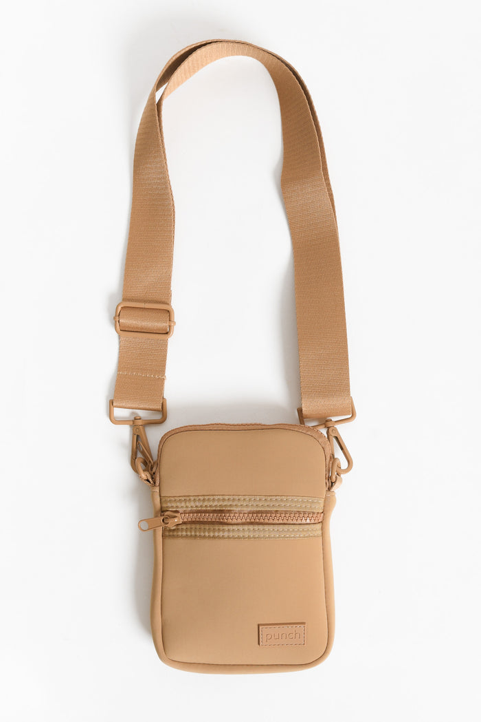 Andie Beige Neoprene Phone Bag