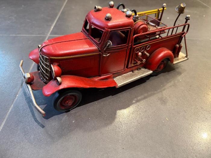 Antique Red Fire Truck Metal