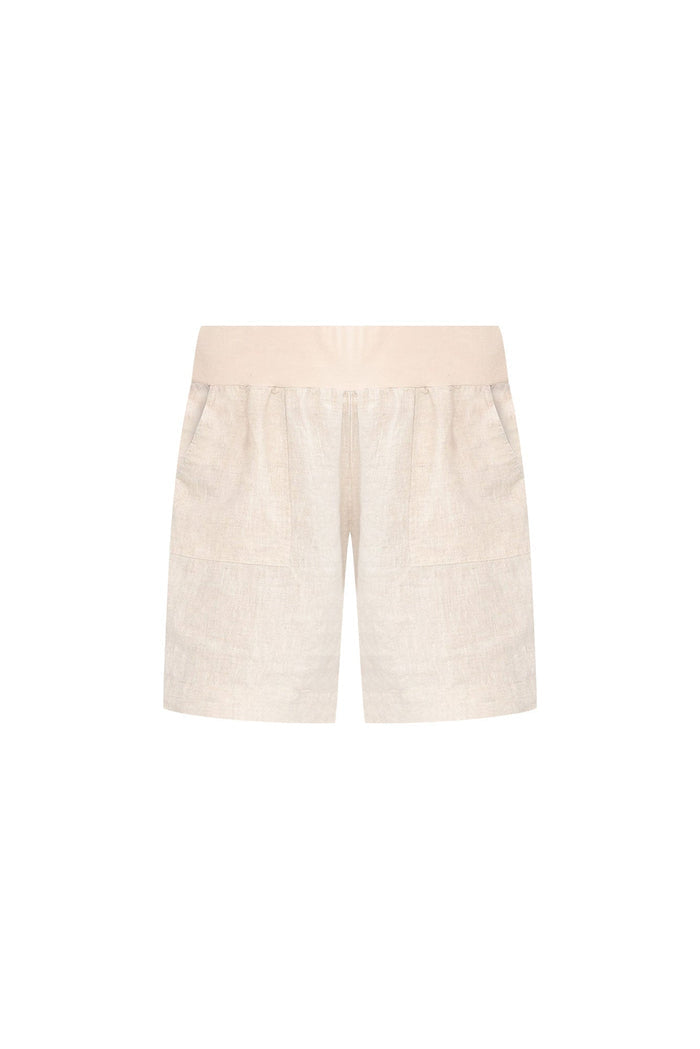 Aster Natural Linen Shorts,ghost-mani