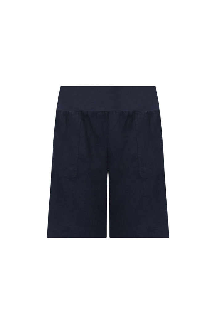 Aster Navy Linen Shorts,ghost-mani