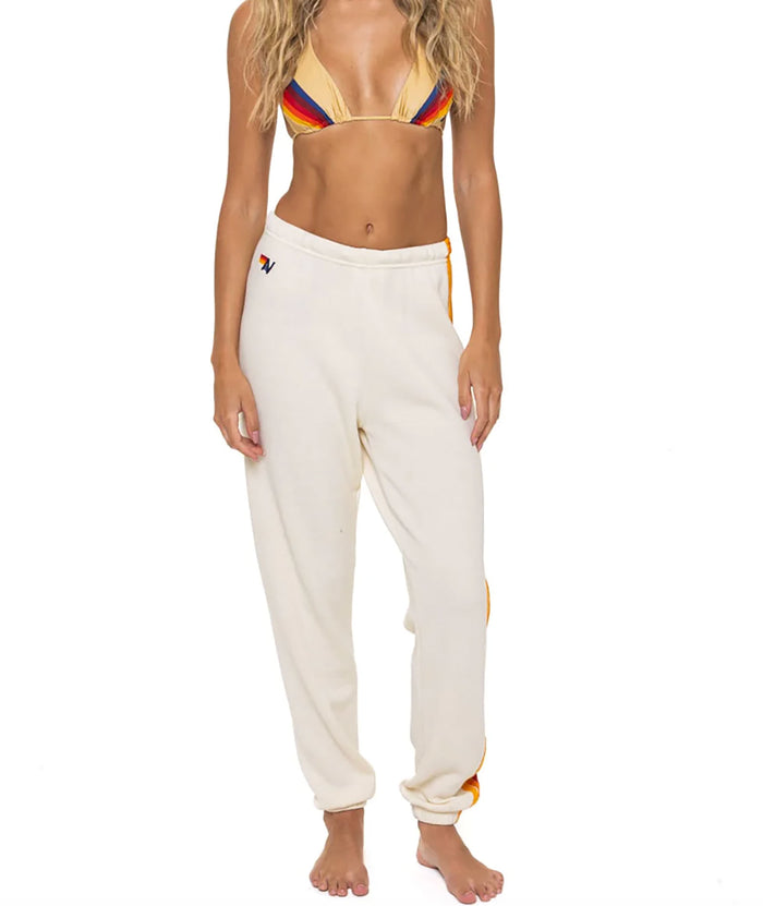 Aviator Nation Women Classic 5 Stripe Sweatpants Womens Casual Bottoms Aviator Nation