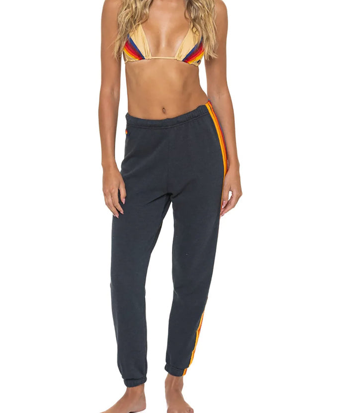 Aviator Nation Women Classic 5 Stripe Sweatpants Womens Casual Bottoms Aviator Nation