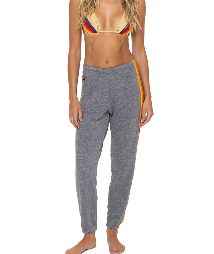 Aviator Nation Women Classic 5 Stripe Sweatpants Womens Casual Bottoms Aviator Nation