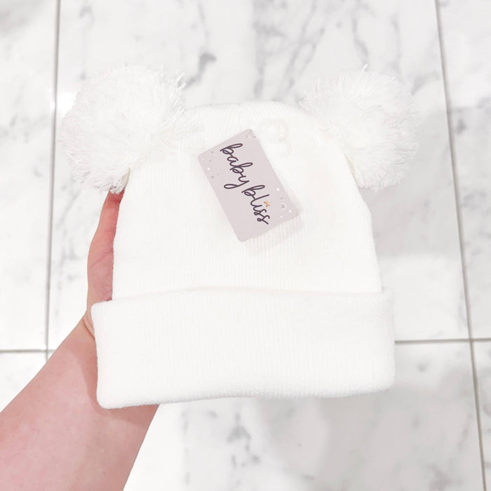 Baby bliss Baby Knitted Hat - Extra Warm & Stretchy (0-18 Months)