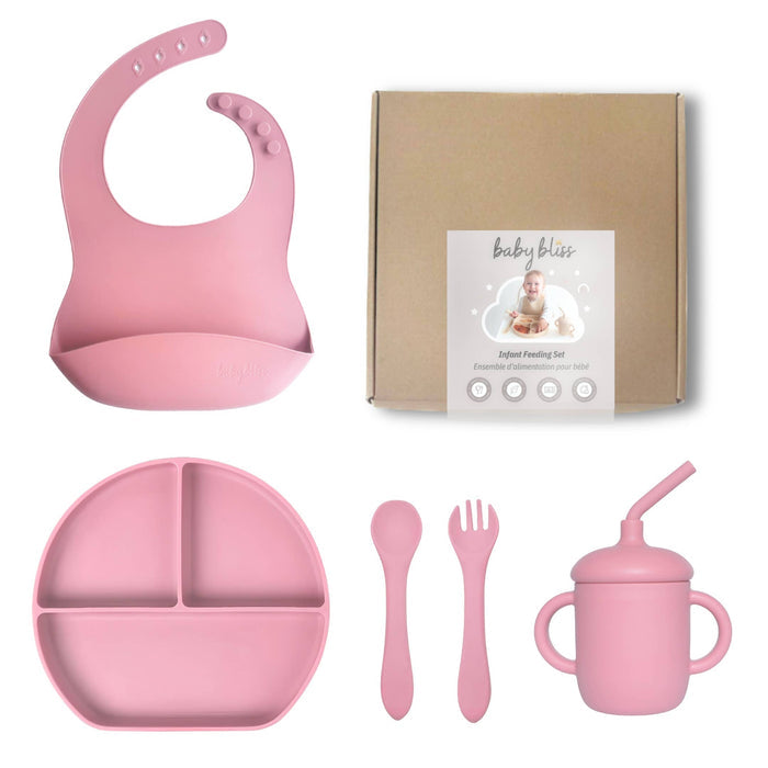 Baby bliss Infant Feeding Set, Baby Mealtime Gift Set with Box