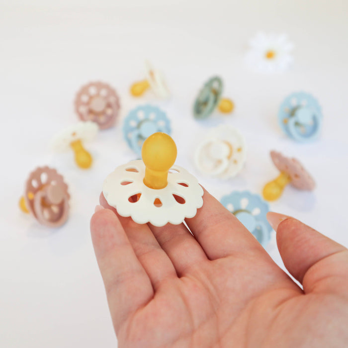 Baby bliss Natural Latex Pacifiers - Size 2 (6-18M) Sage & Dusty Blue