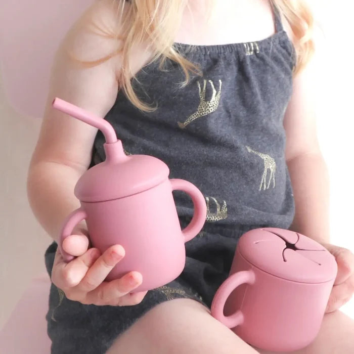 Baby bliss Sippy Cup with Straw, Spill-Proof & Anti-Stain - Caramel
