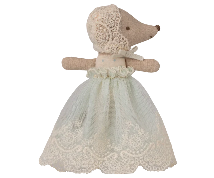 Baby mouse in gown - Mint