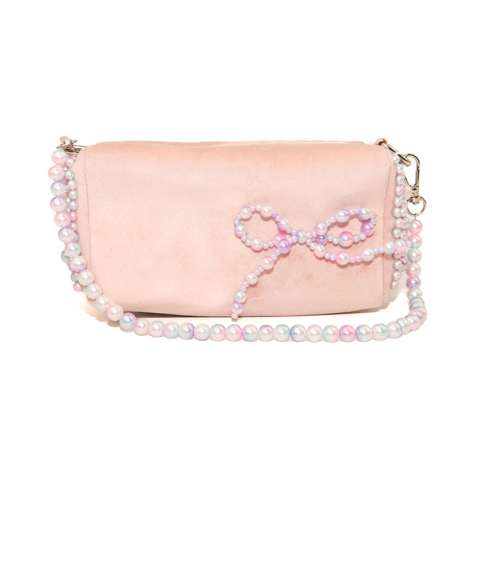 Bari Lynn Bag Velvet With Pearl Bow Distressed/seasonal accessories Bari Lynn